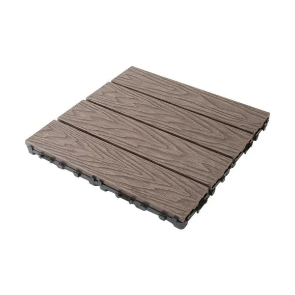 Waterproof Wood Plastic Composite Decking tiles Smooth Surface for Garden Outdoor Flooring Solutions